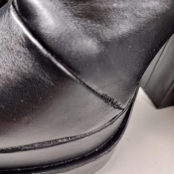 Boohoo Black Chunky High Platform Boots - Picture 11 of 15